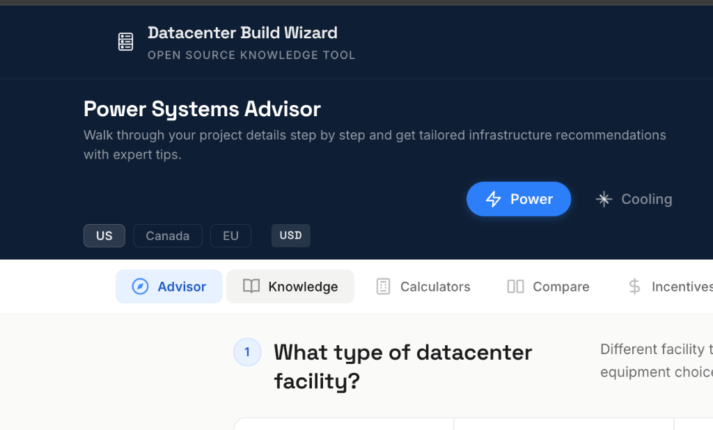 Datacenter Wizard screenshot